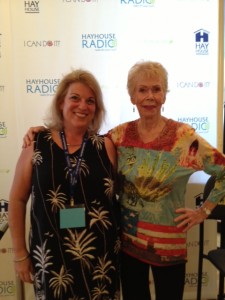 Suze Casey with Louise Hay at Hay House Books. 